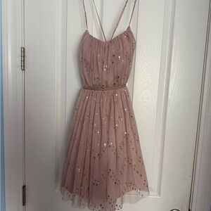 City Studio Blush Sequin Mini Dress